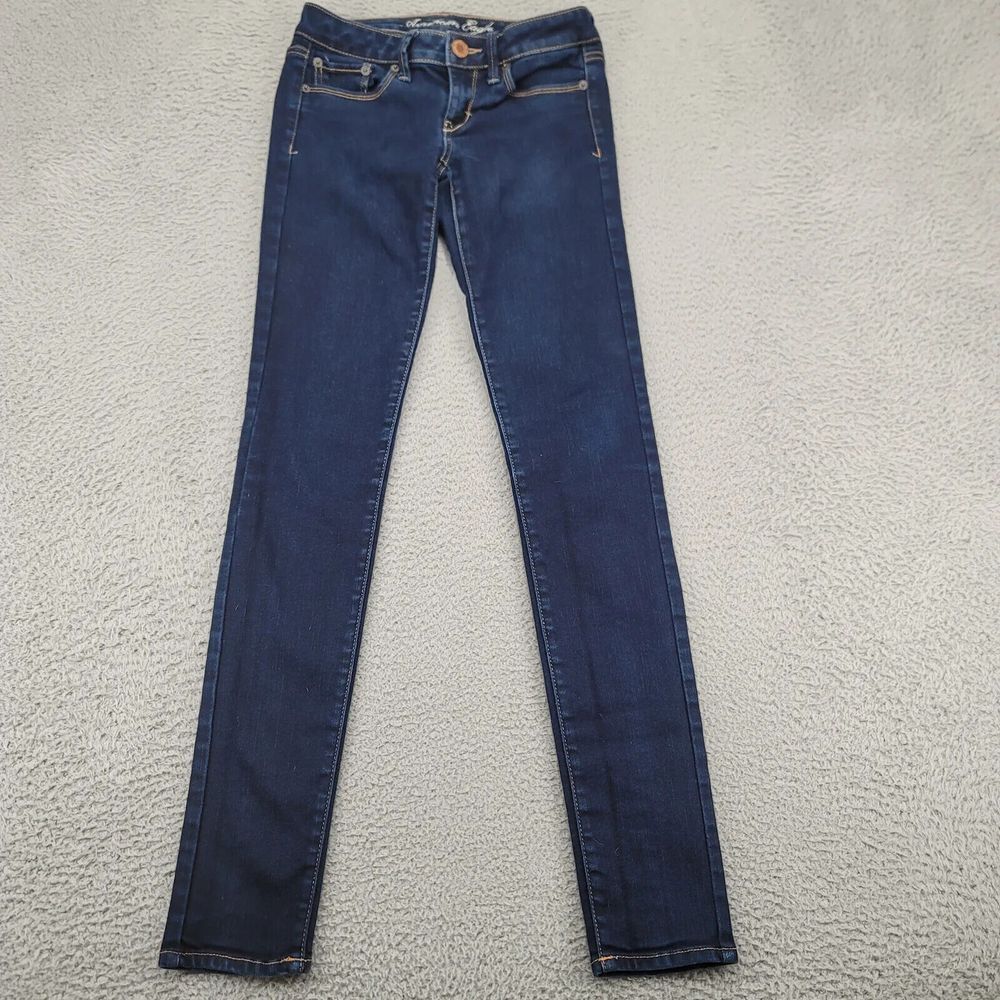 American Eagle Jeans Womens 4 Blue Denim Skinny American Stretch Casual Pockets